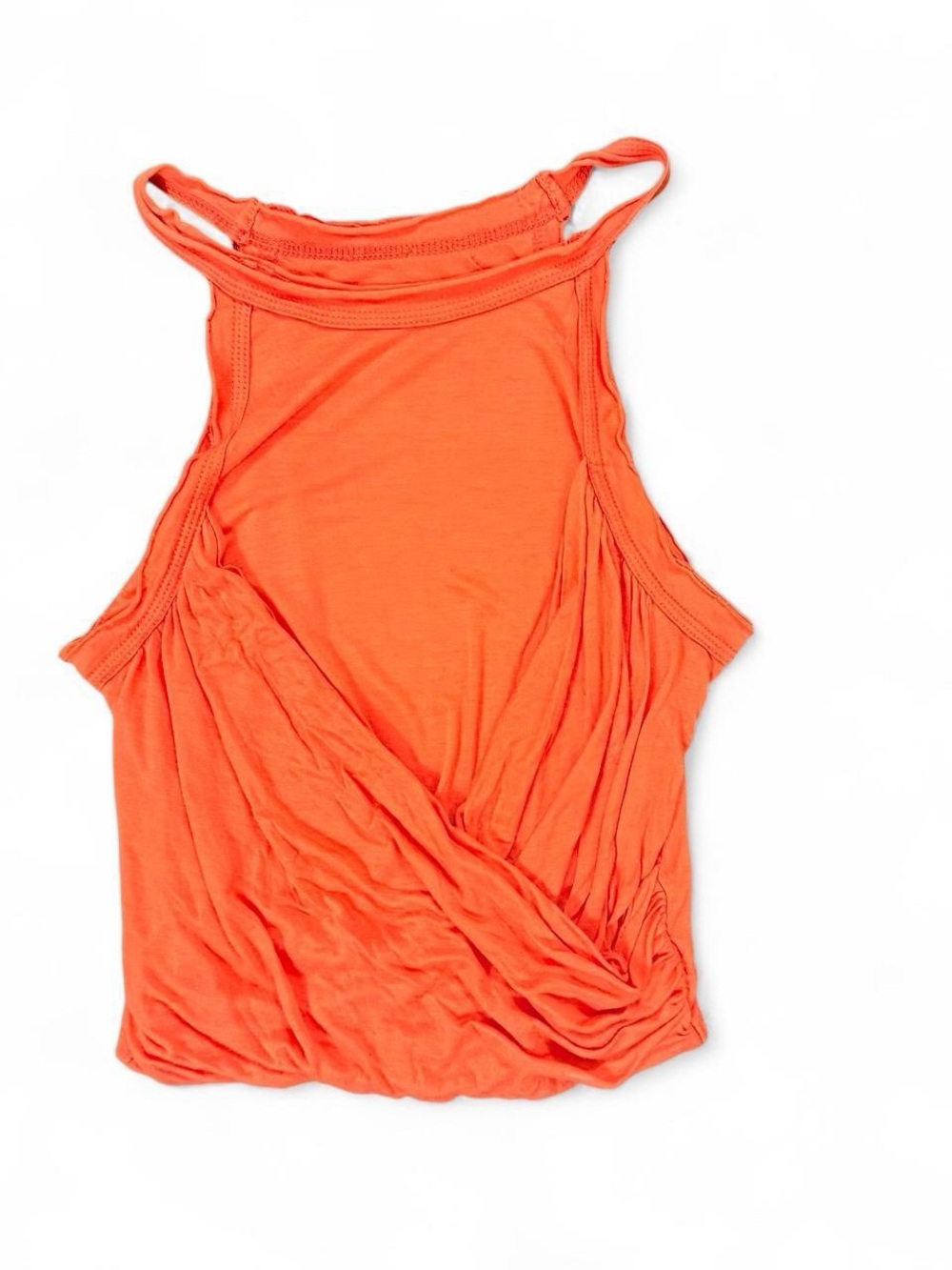 Anthropologie Pilcro Orange Criss Cross Frayed Hem Tank Top Women’s Size XS